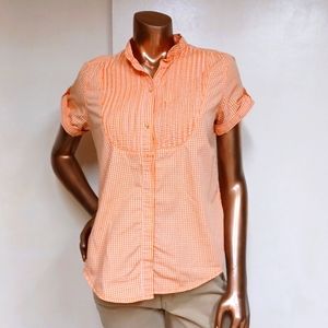 Liz Claiborne Gingham Buttondown Blouse